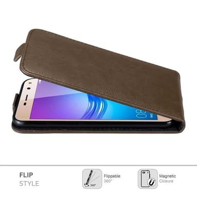 Huawei Y5 2017 / Y6 2017 deksel flip cover (brun)