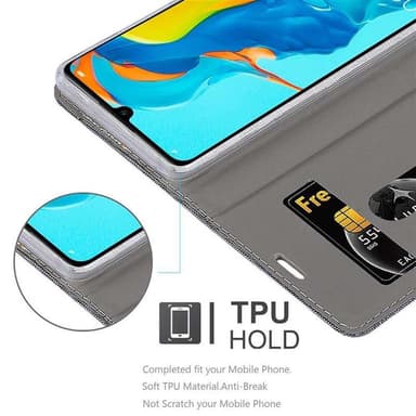 Huawei P30 LITE lommebokdeksel etui (grå)