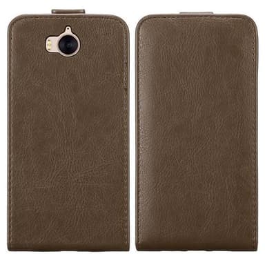 Huawei Y5 2017 / Y6 2017 deksel flip cover (brun)