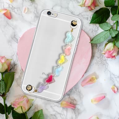 iPhone 6 / 6S Deksel med kjede (gjennomsiktig)