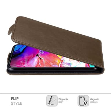 Samsung Galaxy A70 / A70s deksel flip cover (brun)