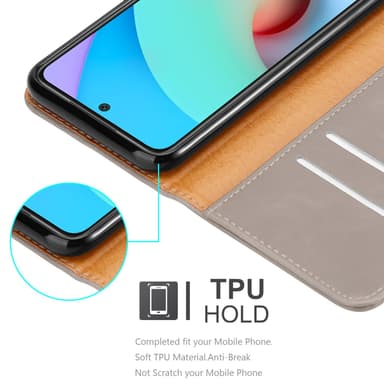 Xiaomi RedMi 10 lommebokdeksel etui (brun)