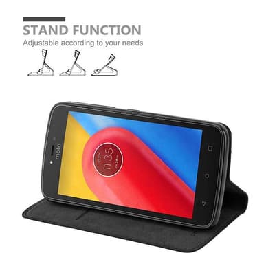 Motorola MOTO C lommebokdeksel case (svart)