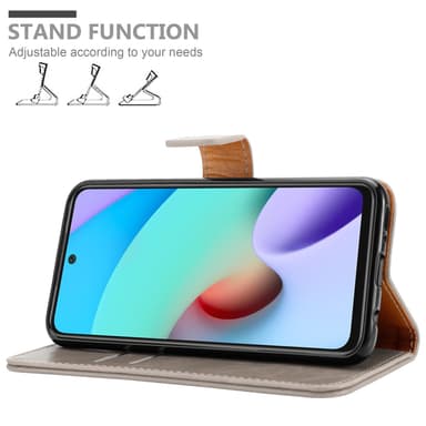 Xiaomi RedMi 10 lommebokdeksel etui (brun)