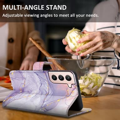 Samsung Galaxy S22 PLUS lommebokdeksel etui (lilla)