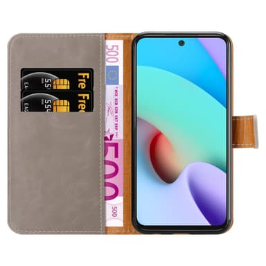 Xiaomi RedMi 10 lommebokdeksel etui (brun)