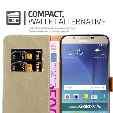 Samsung Galaxy A8 2015 lommebokdeksel etui (brun)