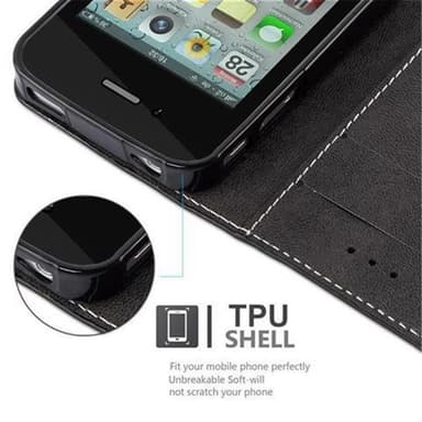 iPhone 4 / 4S Deksel Case Cover (svart)