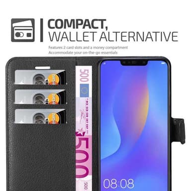 Huawei P SMART PLUS 2019 Deksel Etui Case (svart)