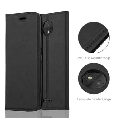 Motorola MOTO C lommebokdeksel case (svart)