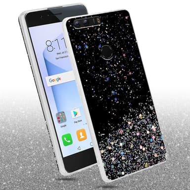 Honor 8 / 8 PREMIUM Silikondeksel Glitter (svart)