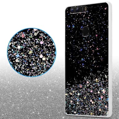 Honor 8 / 8 PREMIUM Silikondeksel Glitter (svart)