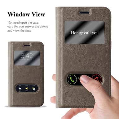Samsung Galaxy J1 2015 lommebokdeksel cover (brun)