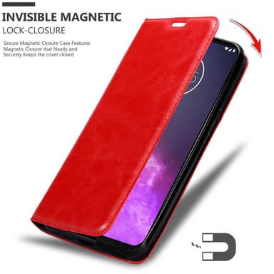 Motorola ONE PRO / ONE ZOOM lommebokdeksel case (rød)