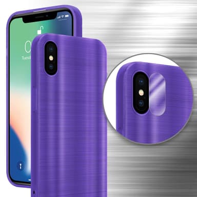 iPhone X / XS Silikondeksel Beskyttelse (lilla)