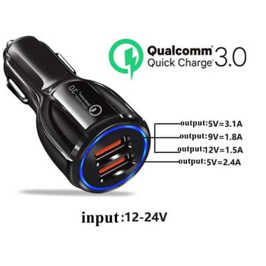 Biladdare mobiltelefon USB-ladeadapter 3.0