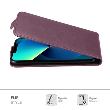 iPhone 13 Deksel Flip Case (lilla)