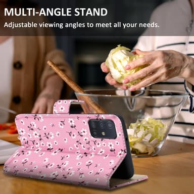 Samsung Galaxy A51 4G / M40s lommebokdeksel etui (rosa)