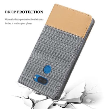 LG K40S lommebokdeksel etui (grå)