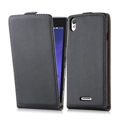 Sony Xperia T3 Deksel Flip Case (svart)
