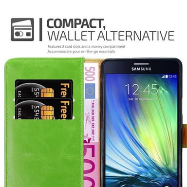 Samsung Galaxy A7 2015 lommebokdeksel etui (grønn)