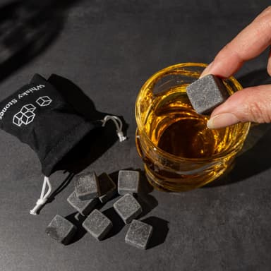 Whiskysteiner 9x isbiter kjølesteiner Kjølebiter (grå)