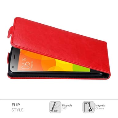 Xiaomi Mi 2 deksel flip cover (rød)