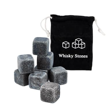 Whiskysteiner 9x isbiter kjølesteiner Kjølebiter (grå)