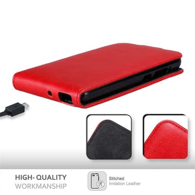Xiaomi Mi 2 deksel flip cover (rød)