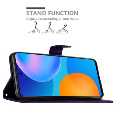 Huawei P SMART 2021 lommebokdeksel Blomster (lilla)