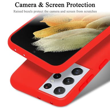 Samsung Galaxy S21 ULTRA silikondeksel case (rød)