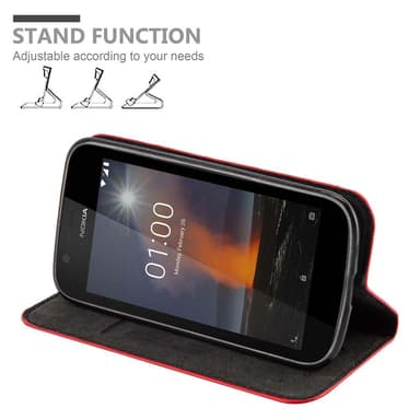 Nokia 1 2018 lommebokdeksel case (rød)