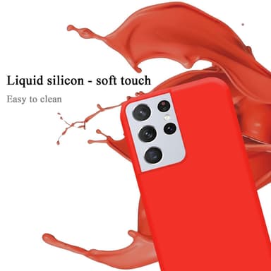 Samsung Galaxy S21 ULTRA silikondeksel case (rød)
