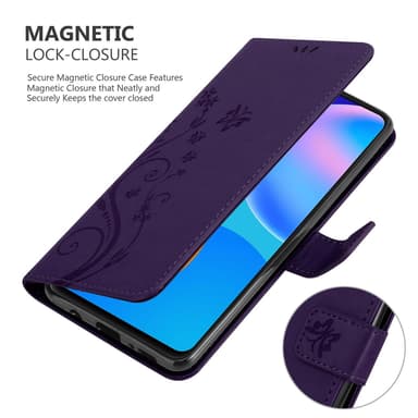 Huawei P SMART 2021 lommebokdeksel Blomster (lilla)