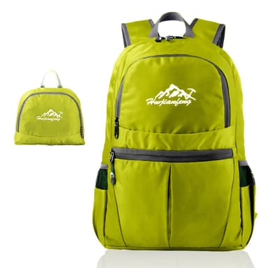 Sammenleggbar ryggsekk 36L unisex vanntett (lime)