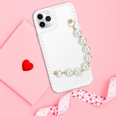iPhone 11 PRO MAX Deksel med kjede (hvit)
