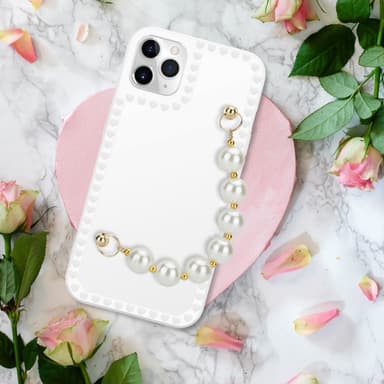 iPhone 11 PRO MAX Deksel med kjede (hvit)
