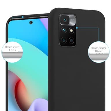 Deksel Xiaomi RedMi 10 Silikon cover (svart)