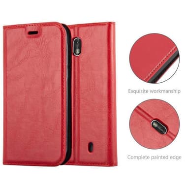 Nokia 1 2018 lommebokdeksel case (rød)