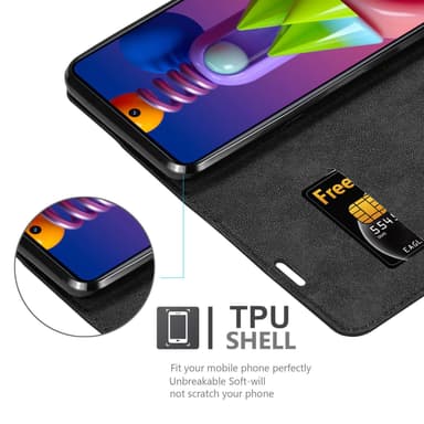 Samsung Galaxy M51 lommebokdeksel case (svart)