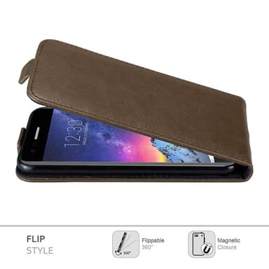 LG K8 2017 deksel flip cover (brun)