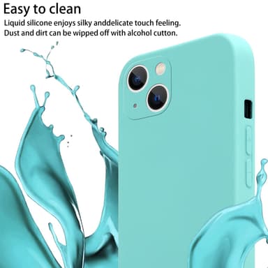Deksel iPhone 14 med Halskjede (turkis)