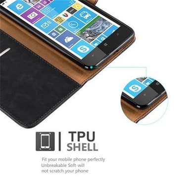 Nokia Lumia 1320 lommebokdeksel etui (svart)