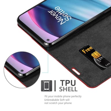 OnePlus Nord CE 5G lommebokdeksel case (rød)