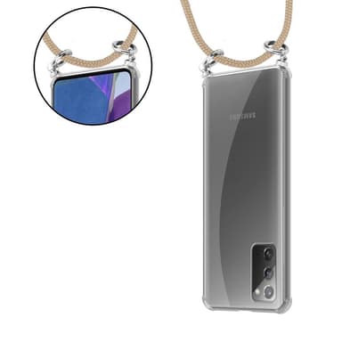 Samsung Galaxy NOTE 20 Deksel med Halskjede (brun)