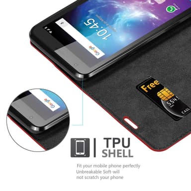 ZTE Blade L8 lommebokdeksel case (rød)