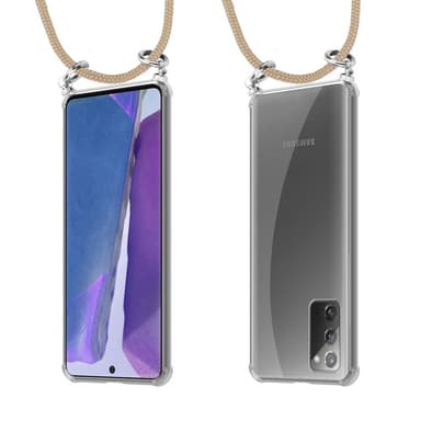 Samsung Galaxy NOTE 20 Deksel med Halskjede (brun)