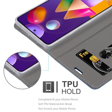 Samsung Galaxy M31s lommebokdeksel etui (blå)