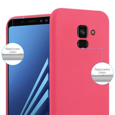 Deksel Samsung Galaxy A8 PLUS 2018 Silikon cover (rød)