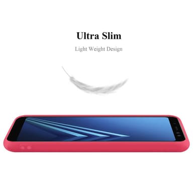 Deksel Samsung Galaxy A8 PLUS 2018 Silikon cover (rød)